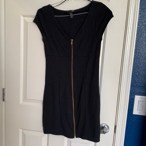 H&M fitted zip up mini dress